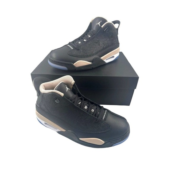 Air Jordan Dub Zero GS Youth Women Shoes Black/Fossil Stone White DV1360 Sz 5.5Y - Picture 1 of 13